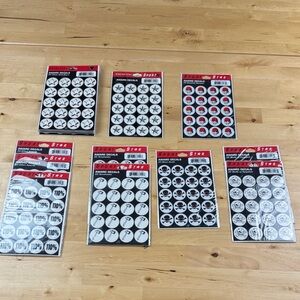 Sport Star Helmet Award Decals Stars Skulls Tomahawks 110% Baseball 20 packs